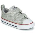 Converse CHUCK TAYLOR ALL STAR 2V SPARKLE SYNTHETIC OX girls's Children's Shoes (Trainers) in Grey. Sizes available:2 toddler