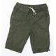 TU Boys Green Cotton Bermuda Shorts Size 11 Years Regular Drawstring
