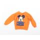 Disney Junior Boys Orange Pullover Sweatshirt Size 5 Years - Mickey Mouse