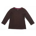 Lands' End Womens Brown Jersey Basic T-Shirt Size S