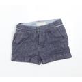 Zara Girls Blue Linen Shorts Size 3-4 Years Regular