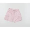 NEXT Girls Pink Cargo Trousers Size Newborn - SHORTS