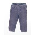 JoJo Maman BÃ©bÃ© Girls Blue Corduroy Capri Trousers Size 18-24 Months