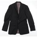 Marks and Spencer Mens Black Polyester Jacket Blazer Size 34