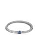 John Hardy Classic Chain Sterling Silver Lava Extra Small Bracelet with Blue Sapphires