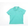 Lacoste Womens Green Cotton Basic Polo Size XL Collared