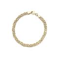 9ct Gold 5mm Wide Byzantine Bracelet - 7.25in - EXCLUSIVE - G6508