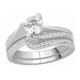 The Bridal Suite 18ct White Gold Diamond Engagement And Wedding Ring Set - 76pts - S3205-K