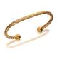 Copper And Brass Two Tone Magnetic Torc Bracelet - J8766