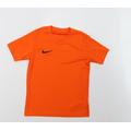 Nike Boys Orange Polyester Basic T-Shirt Size 9 Years Crew Neck Pullover