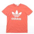 adidas Womens Orange Basic T-Shirt Size 12