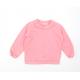 F&F Girls Pink Cotton Pullover Sweatshirt Size 6-7 Years - Crochet Collar