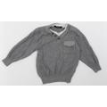 George Boys Grey Cotton Pullover Sweatshirt Size 2-3 Years Pullover