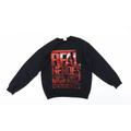 Gildan Mens Black Pullover Hoodie Size M