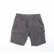 Drift King Mens Grey Cotton Chino Shorts Size 32 L9 in Regular Button