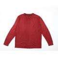 M&Co Mens Red Knit Pullover Jumper Size L