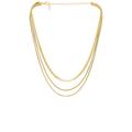 8 Other Reasons Layered Herringbone Necklace in Metallic Gold.