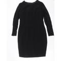 Oasis Womens Black Shift Size 14 - Lace sleeves