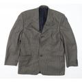 Burton Mens Green Houndstooth Jacket Suit Jacket Size 38