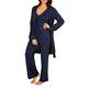 Cosabella Bella Curvy Racerback Cami, Pants & Robe Pajama Set