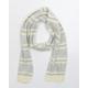 Preworn Womens White Striped Knit Scarf