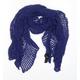 Marks and Spencer Womens Blue Knit Scarf - Open Knit
