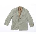 C&A Mens Green Check Jacket Suit Jacket Size 38