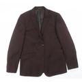 Kenneth Cole Mens Brown Wool Jacket Suit Jacket Size 42