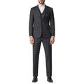 Navy Green Check Slim Fit Ivy League Suit Jacket 40S Navy