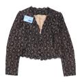 Oasis Womens Size 10 Black Cotton Blend Floral Suit Jacket (Regular)