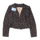 Oasis Womens Size 10 Black Cotton Blend Floral Suit Jacket (Regular)