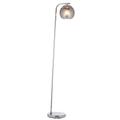 Dimple Complete Floor Lamp, Chrome Plate, Smoked Mirror Glass