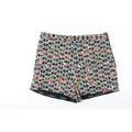 Papaya Womens Blue Floral Chino Shorts Size 12