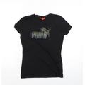 PUMA Mens Black Striped T-Shirt Size M