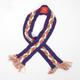Preworn Purple Geometric Womens Cable-Knit Scarf