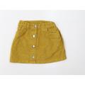 F&F Girls Yellow A-Line Skirt Size 6-7 Years