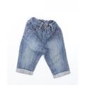 NEXT Girls Blue Denim Cargo Jeans Size 18-24 Months