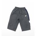 Nike Boys Grey Polyester Sweat Shorts Size 8 Years Regular