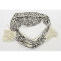 Preworn Beige Animal Print Womens Glitter Scarf