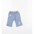 Mothercare Girls Blue Floral Denim Jeans Size 0-3 Months