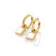 Hot Diamonds x Jac Jossa Calm Gold Plated Sterling Silver Pearl Square Earrings
