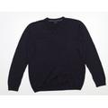 M&Co Mens Blue Knit Pullover Jumper Size L