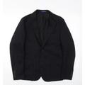 Peter Werth Mens Black Jacket Suit Size 40