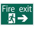 Draper Fire Exit Arrow Right Sign