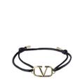 V Logo Signature Leather Cord Bracelet