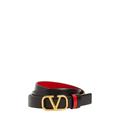 2cm Reversible V Logo Leather Belt