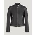 Belstaff Mollison Jacket Women's Nappa Leather Black Size 42