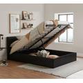 Berlin - Single - Brown Leather Ottoman Storage Bed Frame - Single - Happy Beds