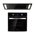 Klarstein Gusteau Remy Built-In Set Oven + Built-In Hood Black Stainless Steel