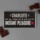 Personalised Instant Pleasure Milk Chocolate Bar